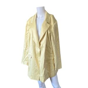 NEW Eloquii Yellow Satin Blazer Colorful Career Womens Plus Size 20